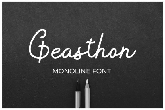 Geasthon: A Script Font for Creative Crafters and Product Makers