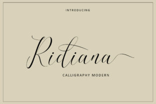 Ridiana: A Script Font for Editorial Elegance